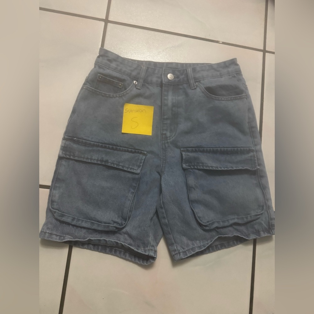 Jean cargo shorts